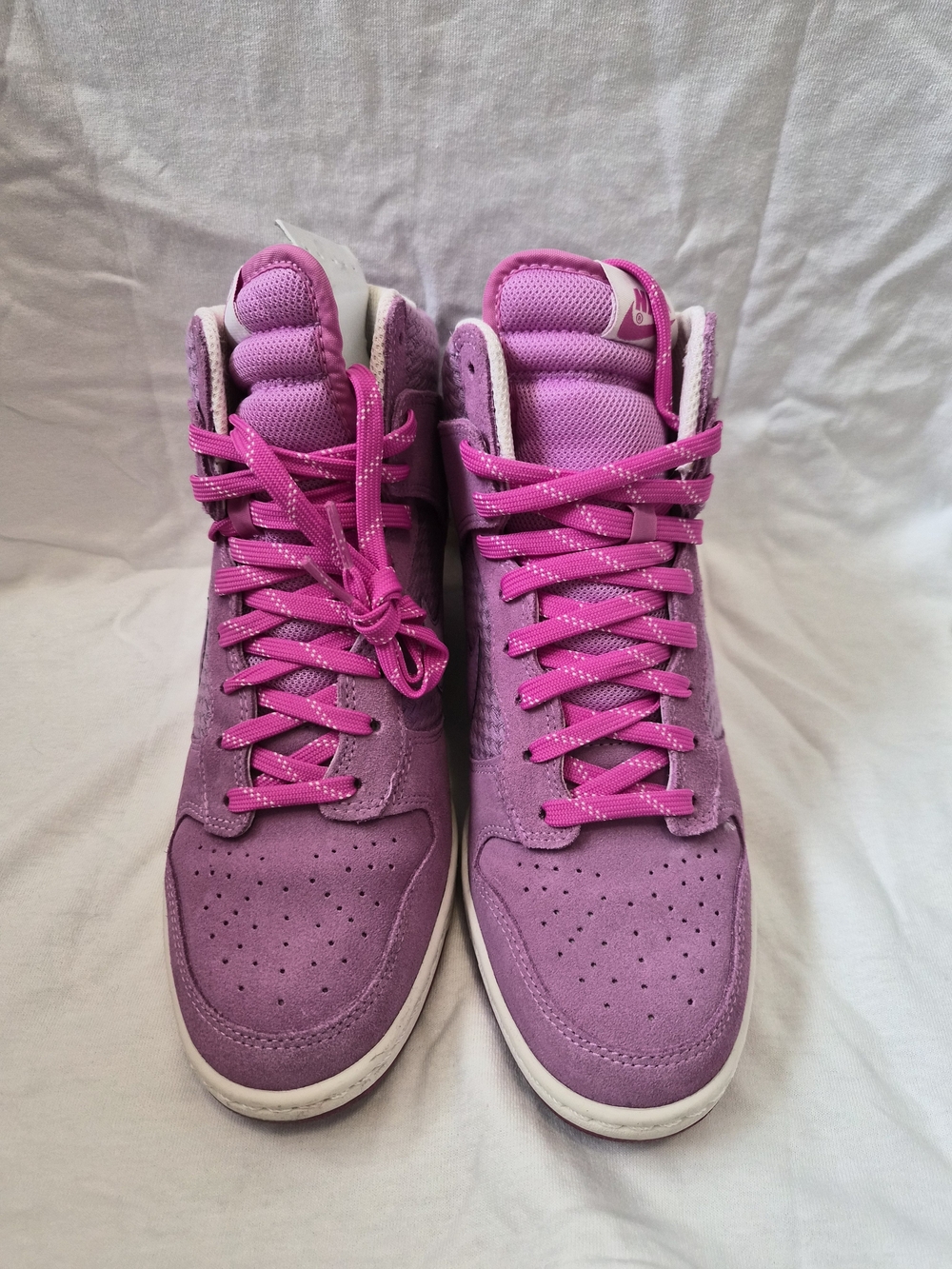 Nike Sky Hi Dunk Fuscia Glow High-Top Wedge Sneakers Womens Size 8.5